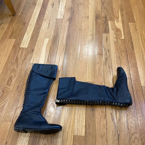 Marc by Marc Jacobs Womens Leather Back Zip Tall Boot Black Size EUR 37 Us 6.5. - Picture 4 of 6